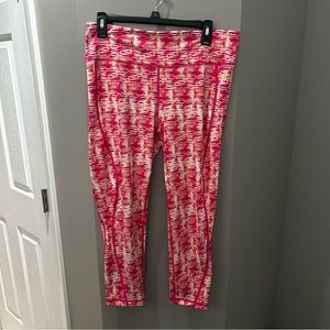 Vineyard Vines Watercolor Lines Printed Performance Leggings-Lg